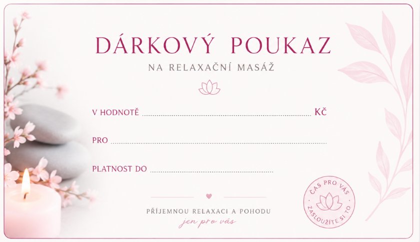 Dárkový poukaz na relaxační masáž
